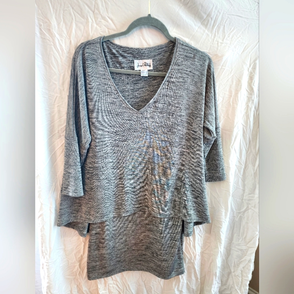 Joseph Ribkoff grey Tunic style shirt size 4